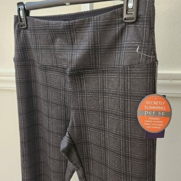 Per Se Tummy Control Leggings Womens Plaid Stretch  size Small - Picture 5 of 12